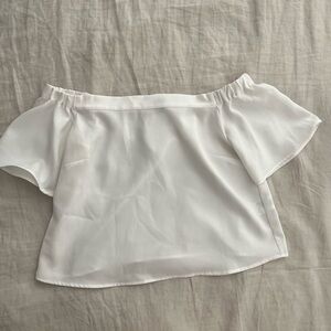 Bardot white off the shoulder top - size 8 / M